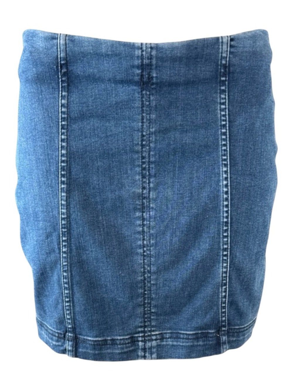 FREE PEOPLE Blue Mini Pencil Skirt, Size 6.
